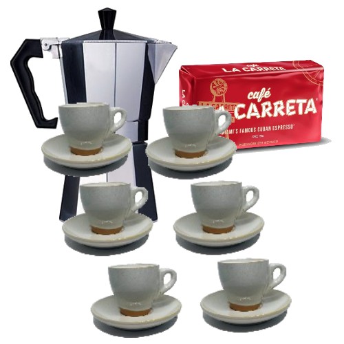 Cuban Espresso Coffee Gift Set for 6