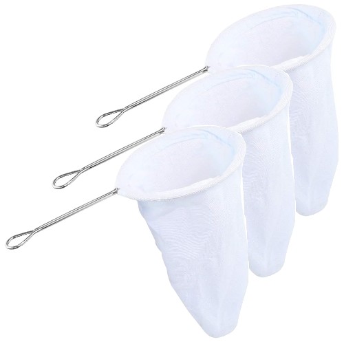 Cloth coffee strainer with Metal handle. Set of 3