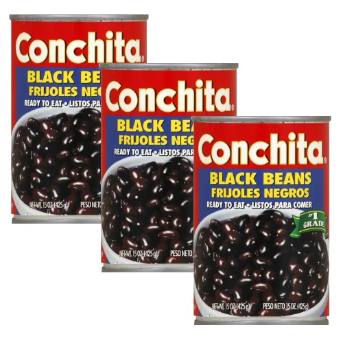 Conchita Black Beans. Ready to Eat 15 oz Pack of 3