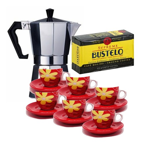 Cuban Espresso Coffee Gift Set for 6