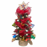 Cuban Christmas Tree. Aprox. 17" high. Hand Decorated