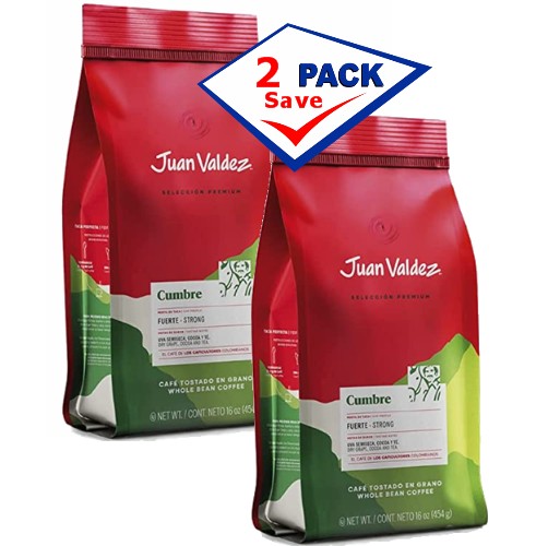 Juan Valdez Premiun Selection Coffee Bold -Fuerte  Cumbre 12 Oz Pack of 2