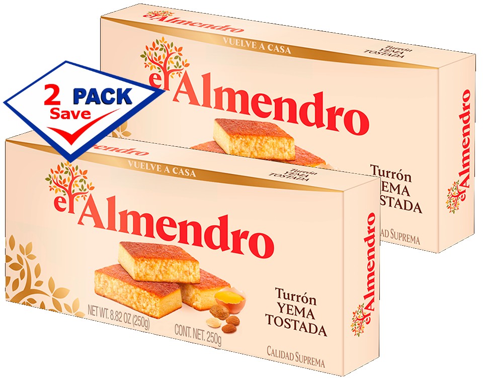 El Almendro Turron Yema Tostada 8.8 oz Pack of 2