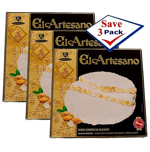 El Artesano Round Cake Alicante Nougat 7 oz Pack of 3