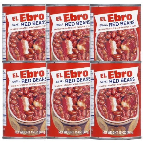 El Ebro small red beans potage with bacon and sausage . 15 oz. Pack 6.