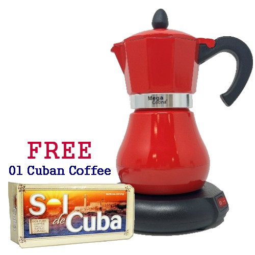 Mega Electric Red Coffee Maker 3  Cups.