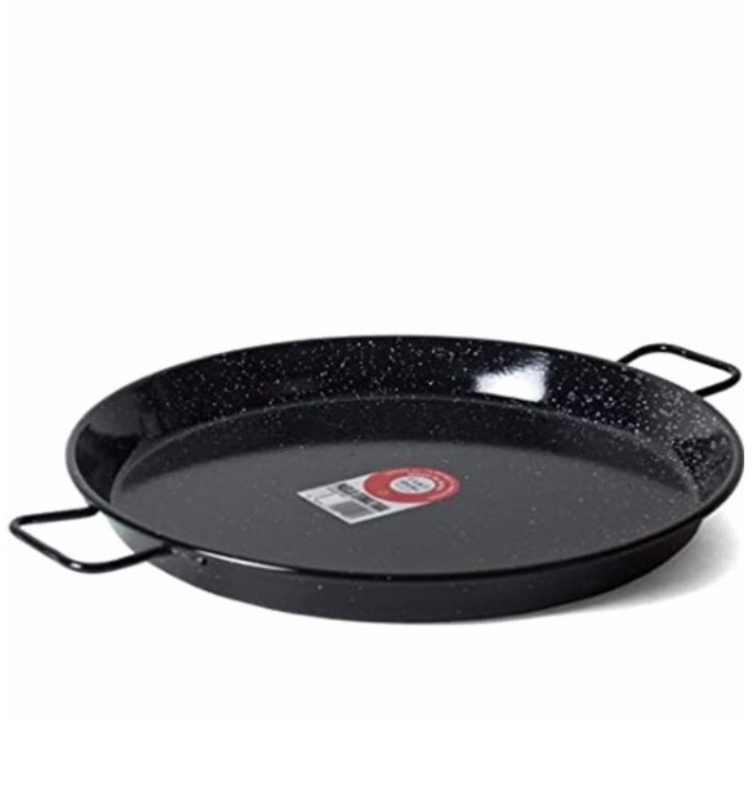 Glazed coated small paella pan 11