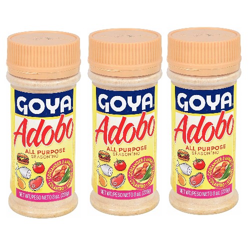Goya Adobo Coriander and Annatto 8 oz ,  Adobo cilantro y Achiote 8 oz Pack of 3