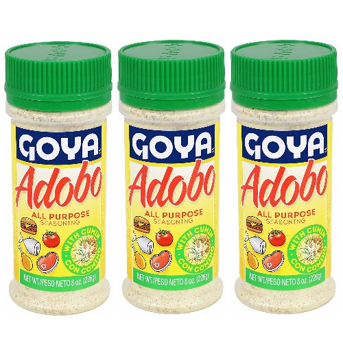 Adobo Goya Seasoning with Cumin 8 Oz Pack of 3