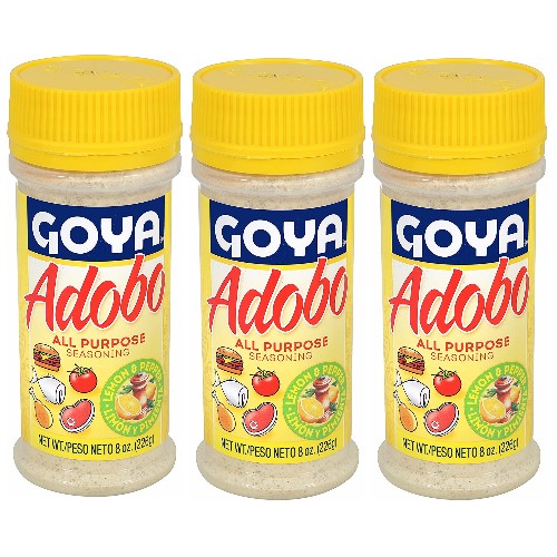Adobo Goya Seasoning Lemon Pepper 8 oz Pack of 3