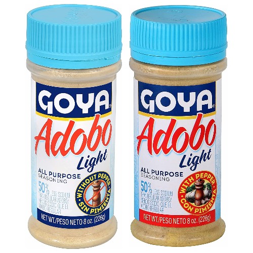 Goya Adobo Light With Pepper & without Pepper Bundle 8oz