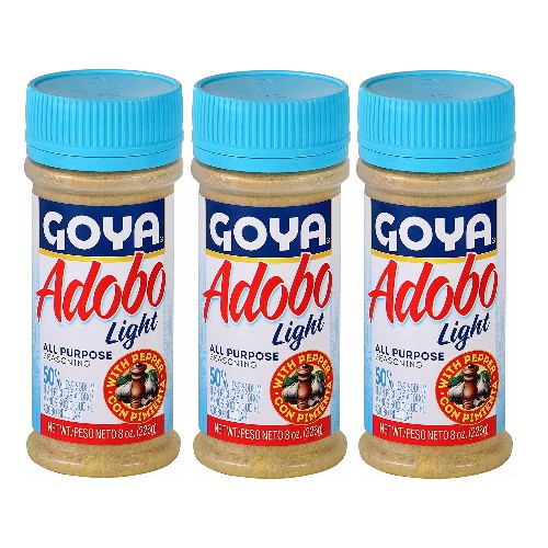 Goya Adobo Light With Pepper 8 oz Pack of 3