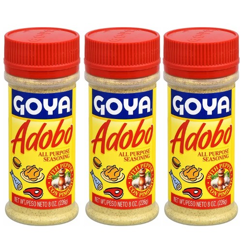 Adobo Goya Seasoning With Pepper 8 Oz Pack of 3