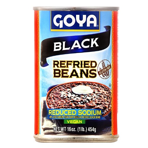 Goya Black Refried Beans Reduced Sodium 16 oz
