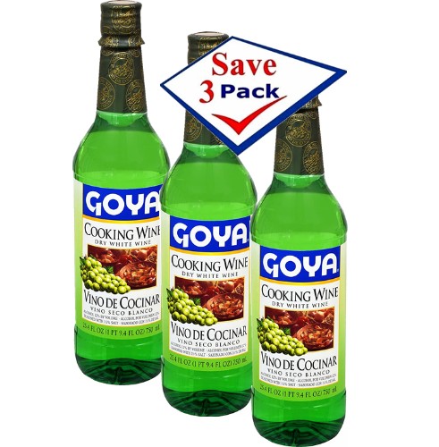 Goya Cooking Dry Wine White 25.4 oz Pack of3