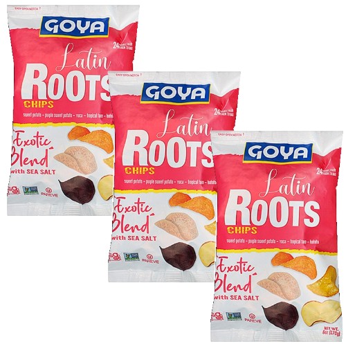 Goya Latin Roots Chips Exotic Blend 6 oz Pack of 3