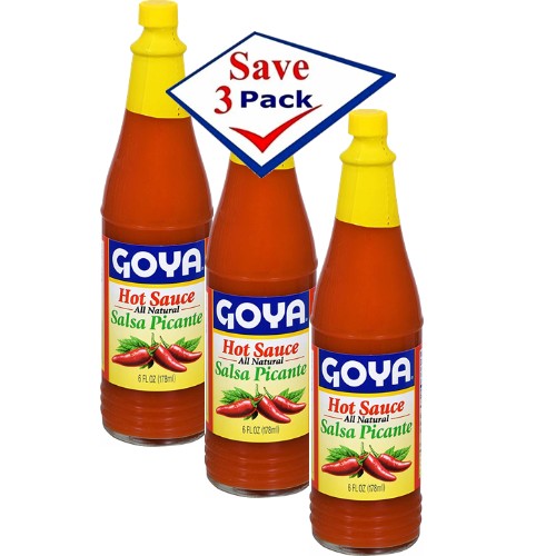 Goya Hot Sauce. 6 oz Pack of 3