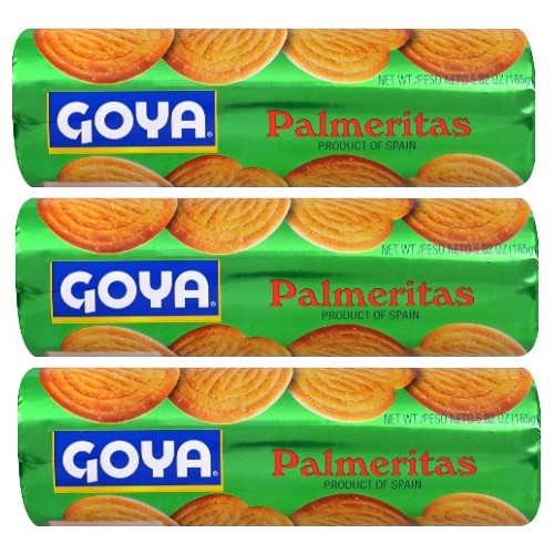 Palmeritas by Goya Cookies 5.82 oz Pack of 3