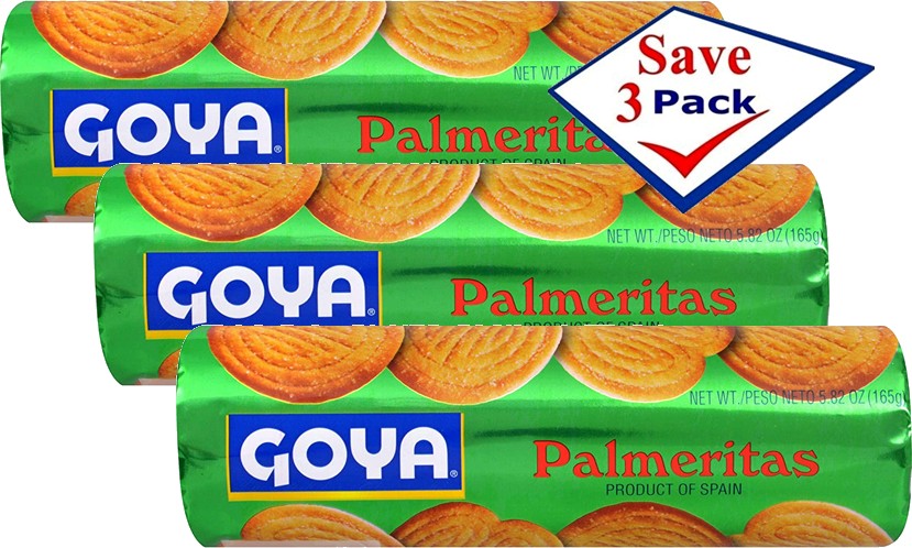 Palmeritas by Goya Cookies 5.82 oz PAck of 3