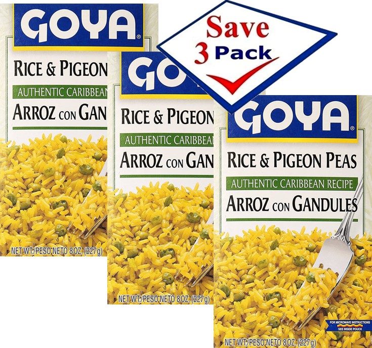 Goya Rice with Pigeon Peas 7 oz Pack of 3