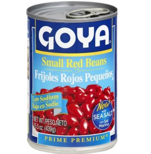 Goya Small Red Beans 15.5 oz Low in Sodium