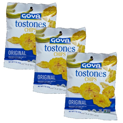 Goya Tostones Chips Original 2 oz Pack of 3