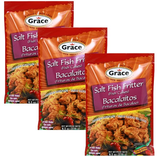 Frituras de Bacalao. Salt Fish Fritters 9.5 oz Pack of 3