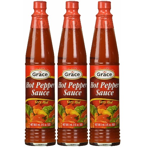 Grace Very Hot Pepper Sauce 3 oz Pack of 3