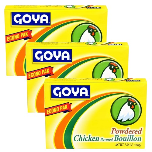 Goya Powdered Chicken Flavored Bouillon 7.05 oz ECONOPAK Pack of 3