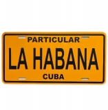 Cuba retro license plate reproduction. "La Habana"