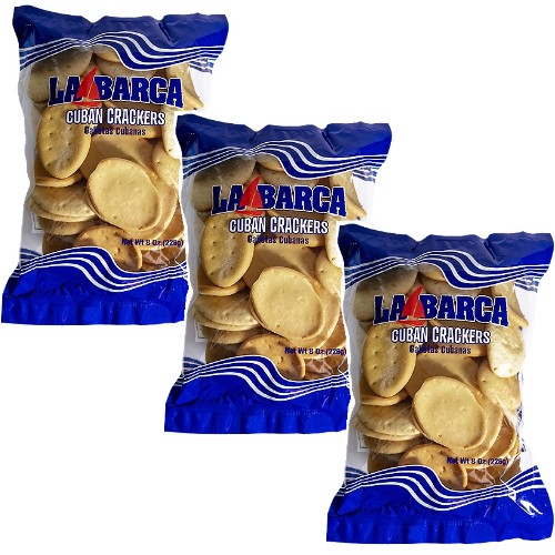La Barca Cuban crackers - Traditional flavor 8 Oz Pack of 3