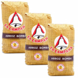 Arroz Bomba 1kg (2.2 lb) Imported from SPAIN    Pack of  3