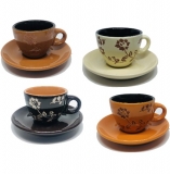 Demitasse Cup Set 4 Colors 8 Pieces