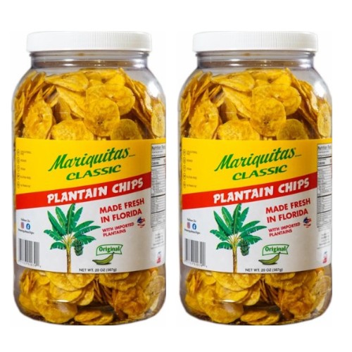 Mariquitas Plantain Chips Regular Flavor 20 oz  Pack of 2