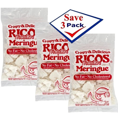 Meringue puffs, Merenguitos. origiinal flavor 0.75 Oz Pack of 3