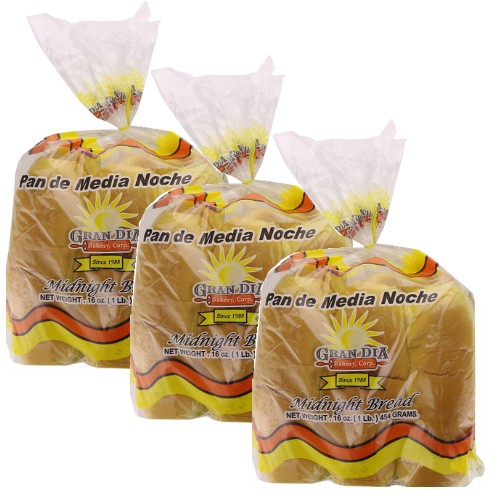 Cuban Midnight Sandwich Bread - Pan de Media Noche 16oz -  3 Pack