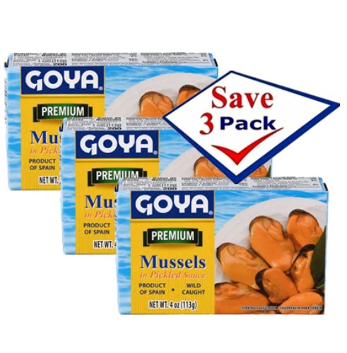 Goya Mussels in Pickled Sauce 4 oz Pack of 3