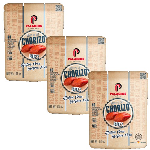 Palacios Chorizo Bites Ready to Eat 1.75 oz Pack of 3