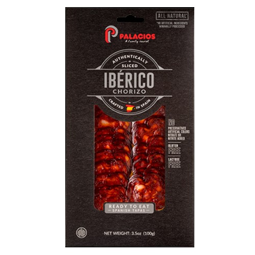 Palacios Authentic IBERICO  Chorizo Sliced for Tapas 3.5 oz