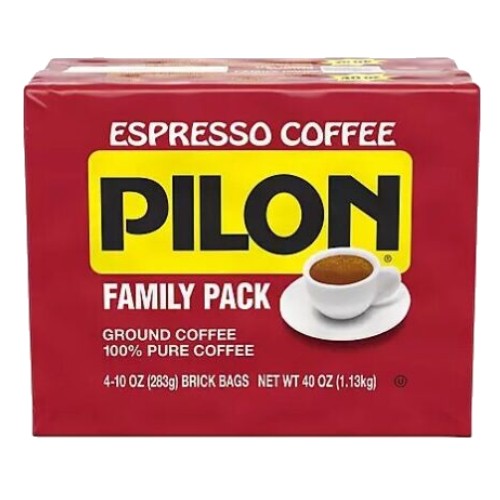 Pilon Cuban Coffee 10 Oz FAMILY PACK (4 Bricks)