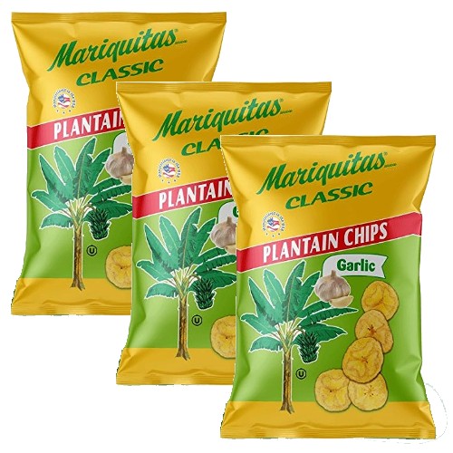 Plantain Chips with Garlic 4.5 oz Pack of 3