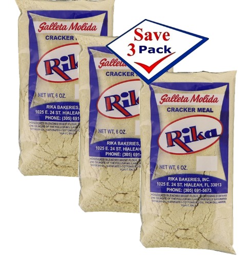 Galleta Molida. Cuban Cracker Meal 6 oz. Pack of 3