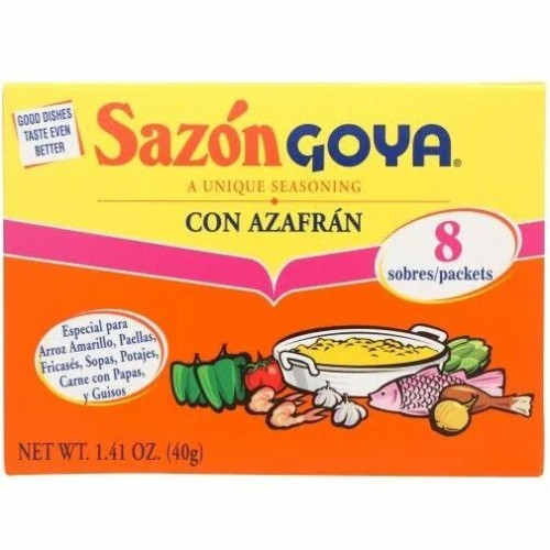 Goya Sazon  Mix With Saffron 1.41 Oz