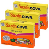 Goya Sazon Mix With Saffron 1.41 Oz Pack of 3