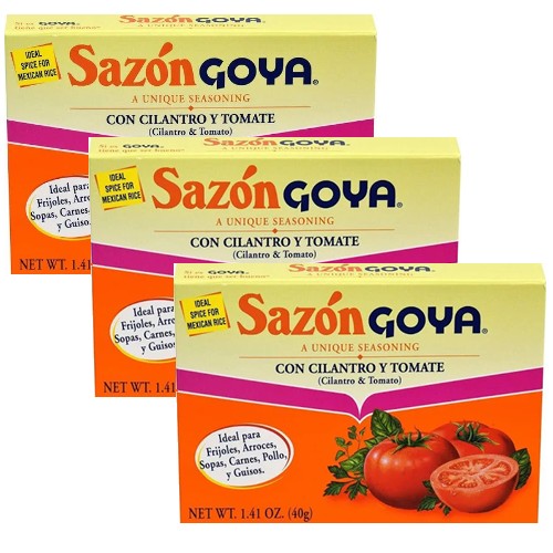 Goya Sazon Con Cilantro y Tomate 1.41 Oz Pack of 3