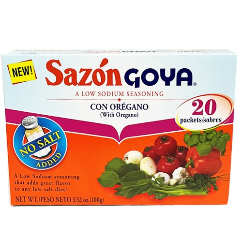 Sazon Goya Low Sodium Seasoning with Oregano 3.52 Oz
