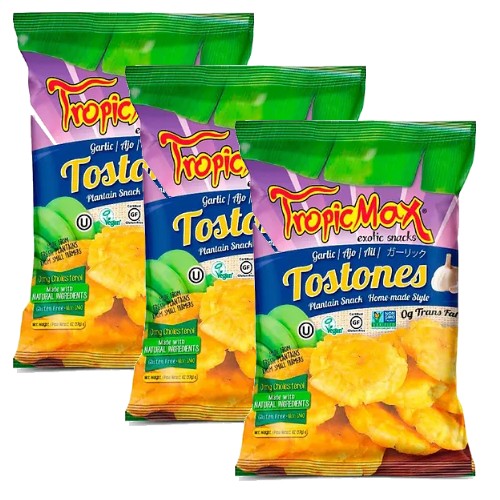 Tropic Max Mini Tostones with Garlic 2 oz Pack of 3