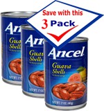 Guava shells by Ancel in syrup. 17 oz Pack of 3