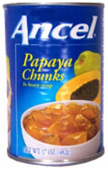 Ancel Papaya Chunks in Heavy Syrup 17 Oz