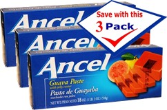 Ancel Guava Paste with Guava Jelly Center 18 oz Pack of 3